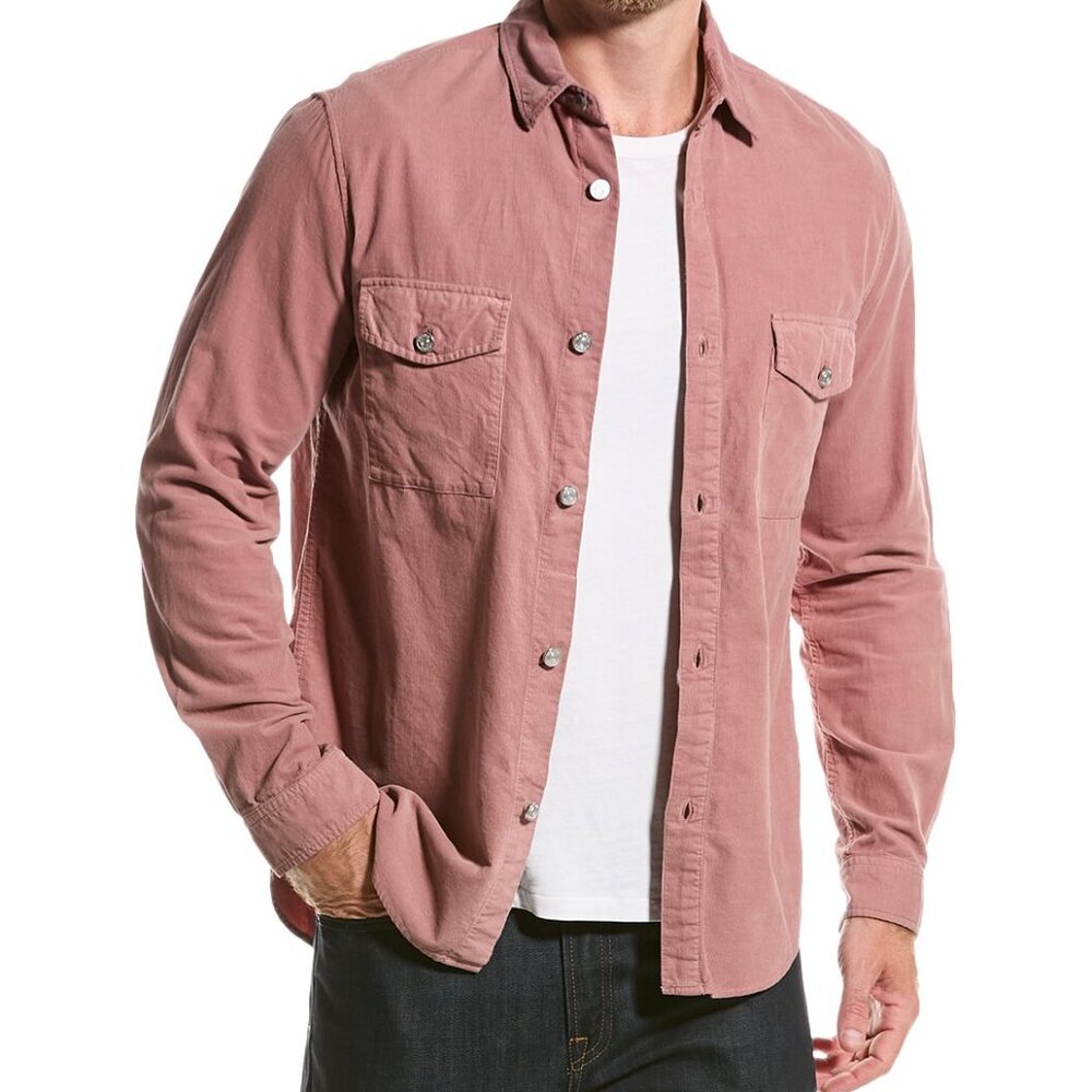 FRAME Denim Double Pocket Micro Cord Shirt - size small